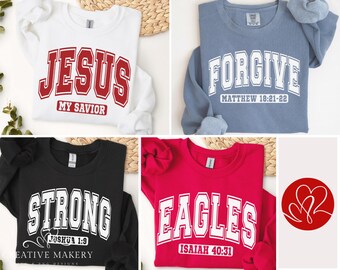 Christian Sport SVG Bundle, Jesus, Forgive, Strong, Eagles (Digital Download)