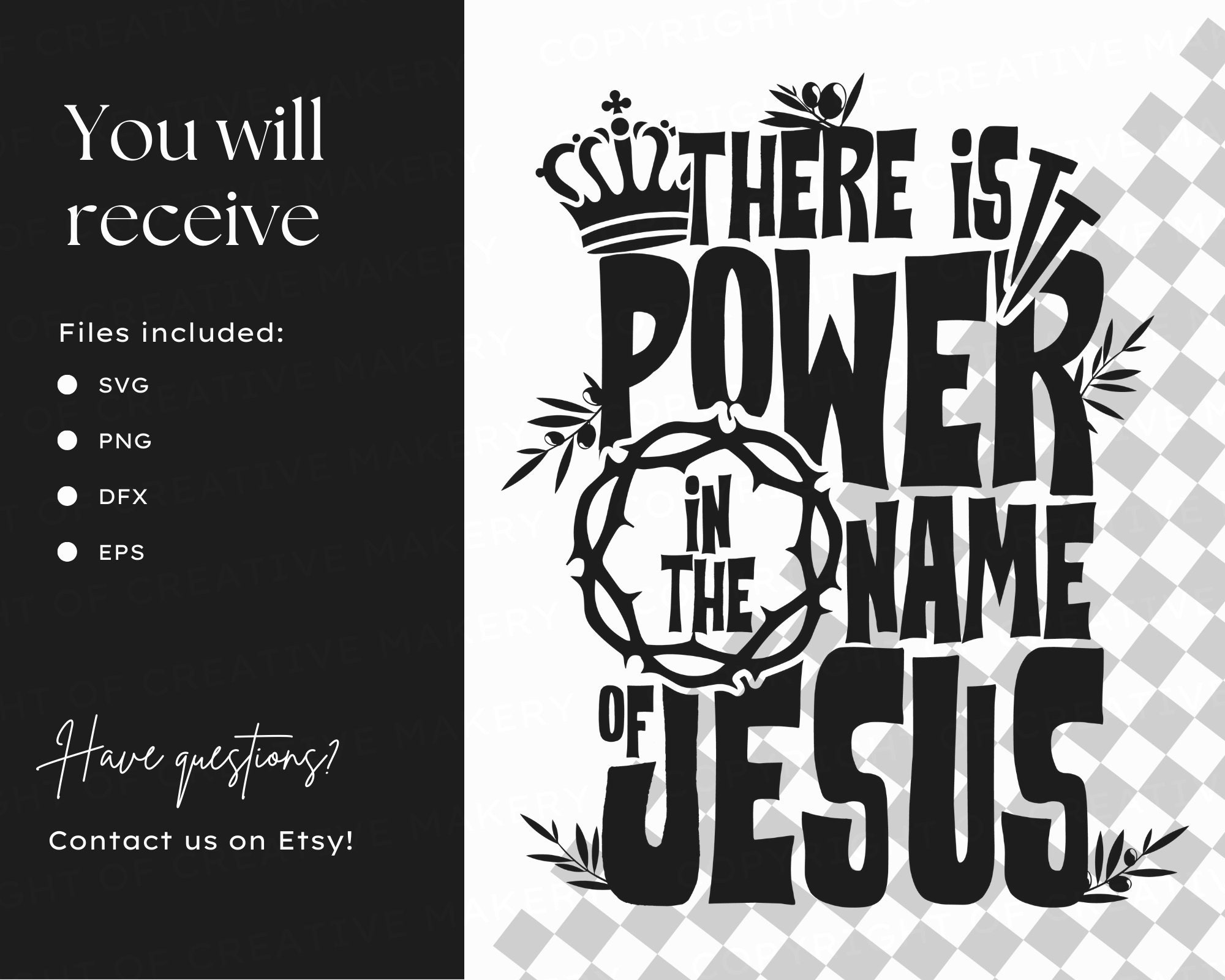 Power in the Name of Jesus SVG, Faith Svg, Christian Svg, God Svg ...
