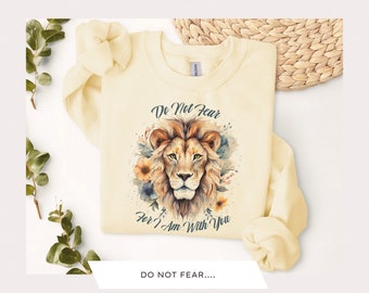 Lion Christian PNG | 'Do Not Fear' Faith Graphic (Digital Download)