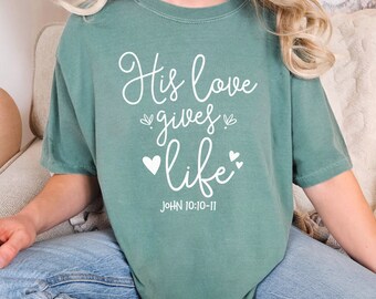 Su amor da vida (diseño SVG/para camiseta cristiana, descarga digital)