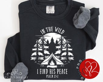 En la naturaleza encuentro su paz PNG, diseño de camping (descarga digital)