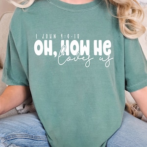 Oh, How He Loves Us SVG, Oh How He Loves Us PNG, Christian Png, Bible Verse Quote, Jesus svg, PNG Sublimation, Cricut Cut File, God Svg