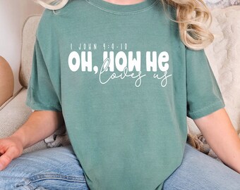 ¡Oh, cuánto nos ama! SVG, versículo bíblico cristiano (descarga digital)