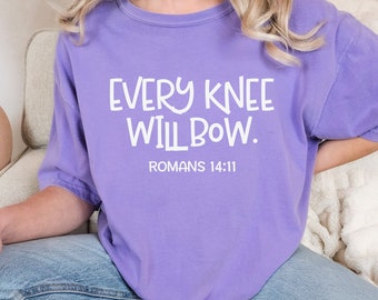 Diseño SVG para camiseta cristiana "Every Knee Will Bow" (Archivos de corte)