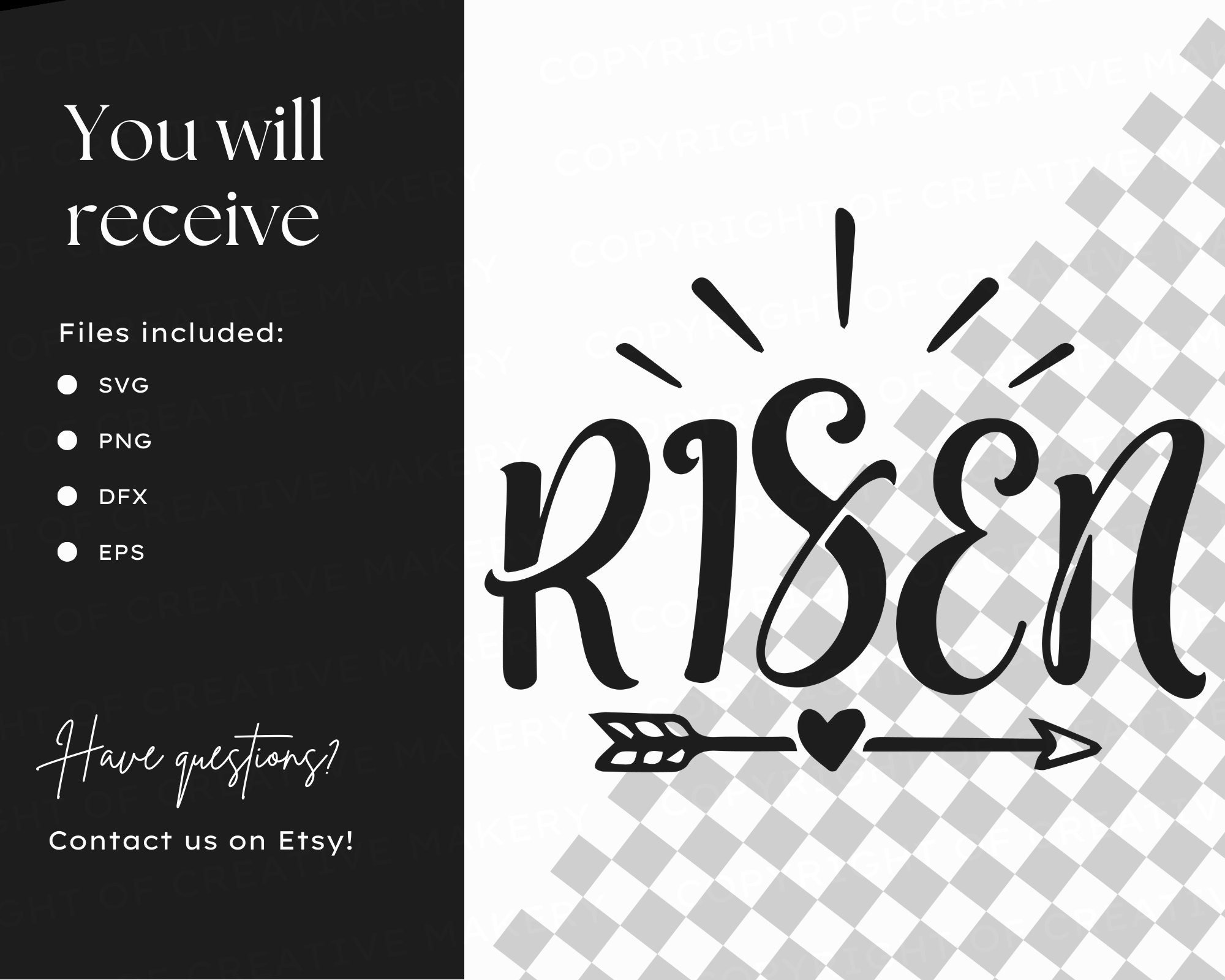 Risen SVG, Easter SVG, Jesus Svg, Faith Svg, Christian Svg, Tshirt Svg ...