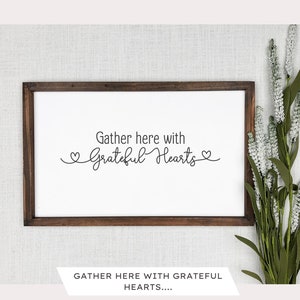 Gather here with grateful hearts |  DIGITAL SVG Cut File | Fall/Thanksgiving SVG Cut File | Home Decor svg | Holiday svg | Digital Download