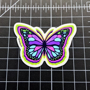 Psychedelic Butterfly Sticker | Water Bottle Sticker | Flask Sticker | Laptop Sticker | Trippy Bug Sticker | Butterfly Sticker