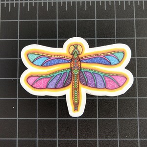 Sticker | Dragonfly Sticker | Laptop Sticker | Psychedelic Sticker | Trippy Sticker | Water Bottle Sticker | Garden Sticker