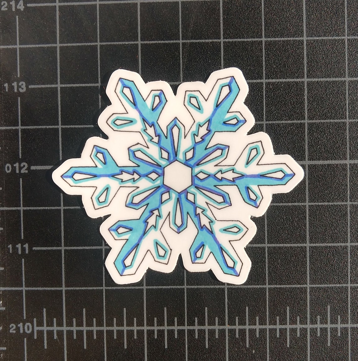 Sticker Snowflake Winter Sticker Snow Etsy