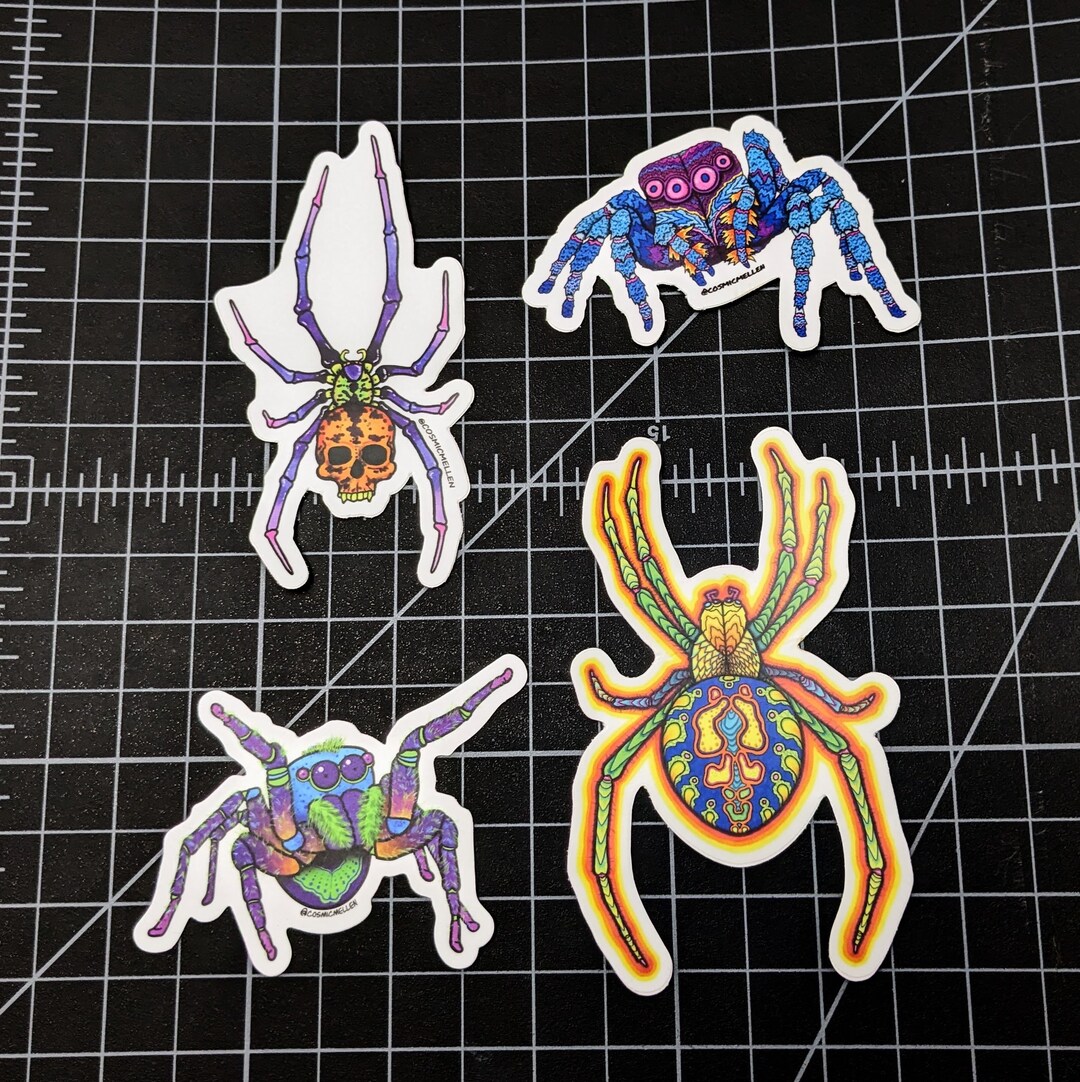 Spider Sticker Pack | Trippy Sticker | Spider Sticker | Water Bottle ...