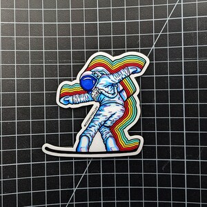 Trippy Sticker | Water Flask Sticker | Laptop Sticker | Water Bottle Sticker | Cosmic Sticker | Holographic Sticker | Snowboard Sticker