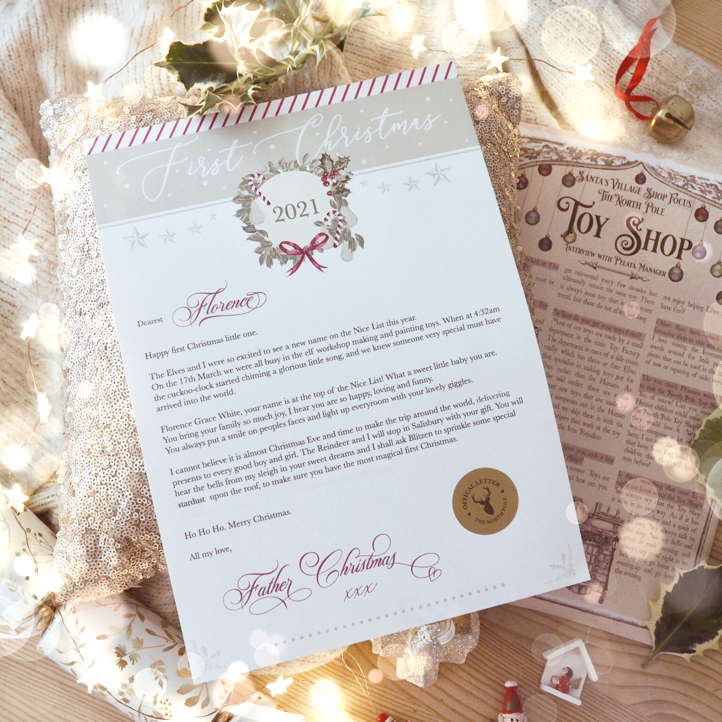 Baby's First Christmas - Personalised Letter from Santa Claus: 20…