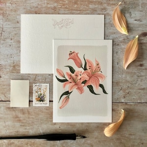 Lily Print Postcard - Histoire naturelle