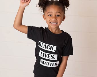 Black Lives Matter Shirt - Unisex kids Black Lives Matter Shirt - Black Girl Magic - White and Black Blm shirt
