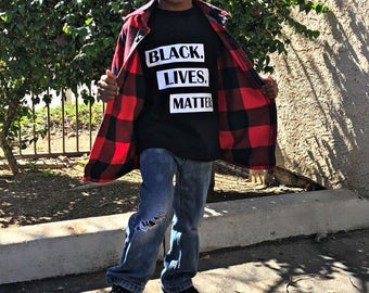 Black and white Kids BLM shirt - Unisex Children Black Lives Matter shirt - Kids Black Lives Matter shirt