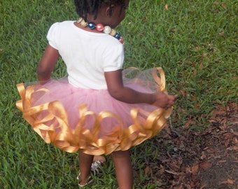 Pink and Gold tutu - Pink and gold first birthday outfit - Pink and gold  1st birthday tutu - baby tutu - tutu skirt