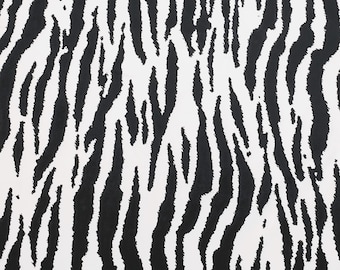 Zebra Print Nylon Spandex Fabric: Black and White, 4-Way Stretch