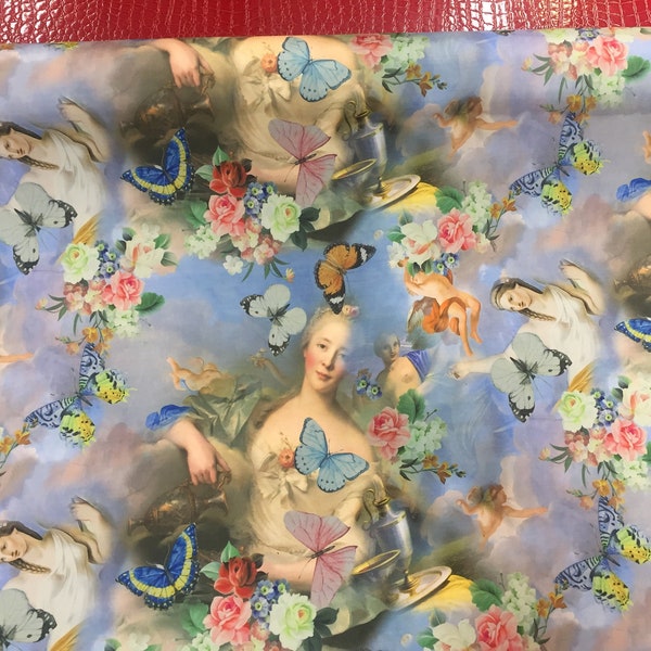 Antiquarian-Style Ethereal Fantasy High-Quality Stretch Fabric Print Sold by the Yard!