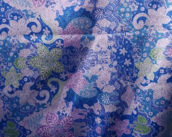 Foil Dot Floral Nylon Spandex Fabric - 4-Way Stretch, 60" Wide