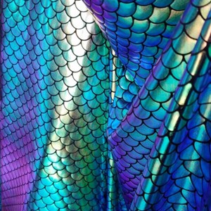 4 Way Stretch Iridescent Two Tone Green/blue/gold Mermaid Foil - Etsy