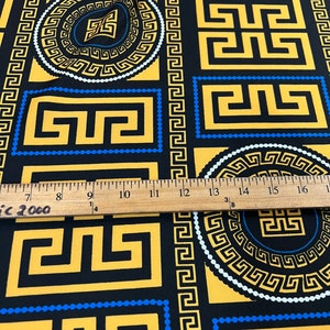 Griechisches Design auf one way Stretch Techno Stoff wird lose verkauft {la20fabrics}