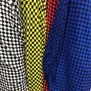 New checker design on 4 way stretch see through mesh fabric 60”inch wide - multiple colors sold by the yard {la20fabrics}