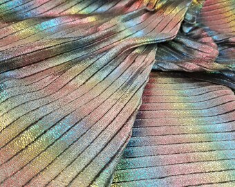Rainbow Foil Stretch Velvet Fabric, Apparel Sewing, Sold by the Yard