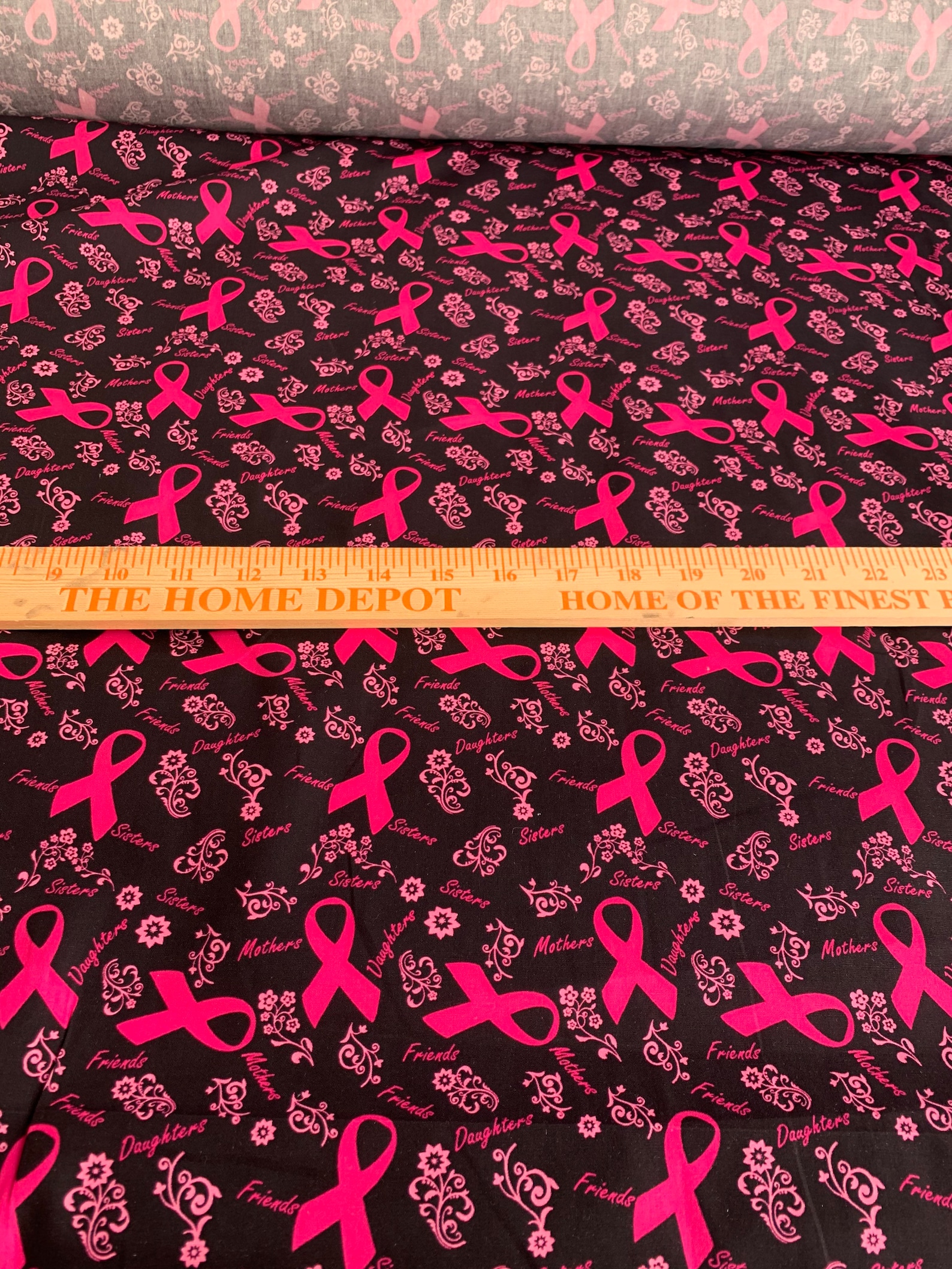 100 cotton breast cancer print fabric for face masks fabric Etsy