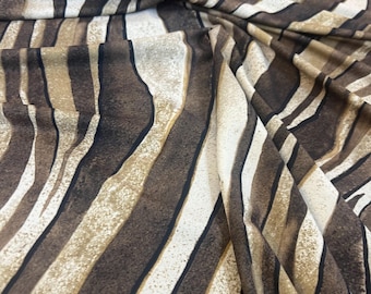 brown tiger stripes on 4 way stretch nylon spandex sold by the yard {la20fabrics}