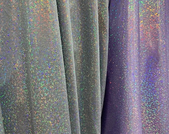 new iridescent hologram foil on 4 way stretch nylon spandex  fabric sold by yard {la20fabrics}