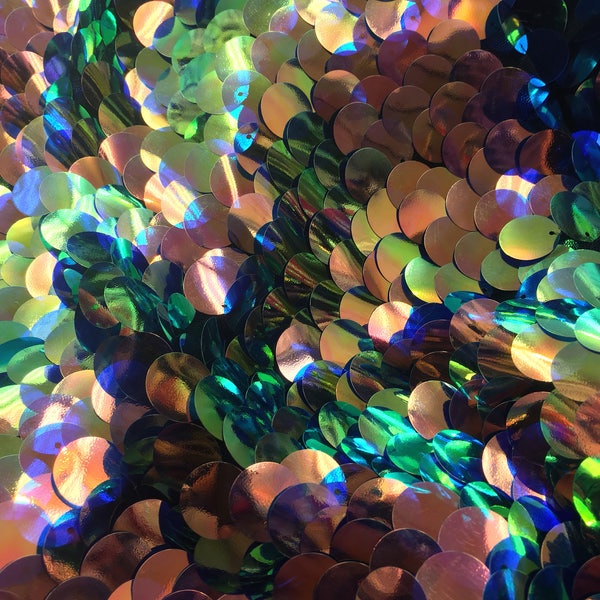 Multi Color Iridescent Paillette Sequin Fabric Available By The Yard 60" Wide