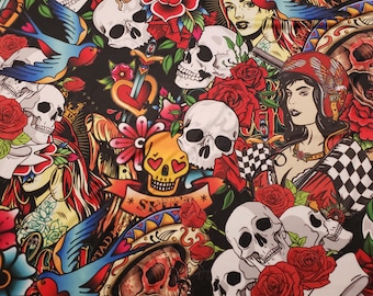 Comic Book Style Print on 2-Way Stretch Poly Spandex Fabric - LA20Fabrics