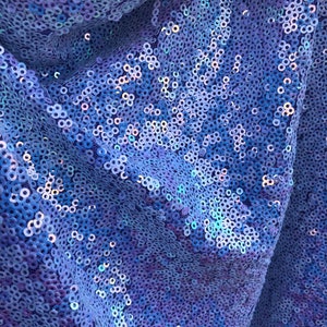 Sequins & Iridescent Glitter Sparkle Stretch Tulle Fabric Color Purple 64  Wide, 2-Way Stretch Sold by The Yard, (1 yd)