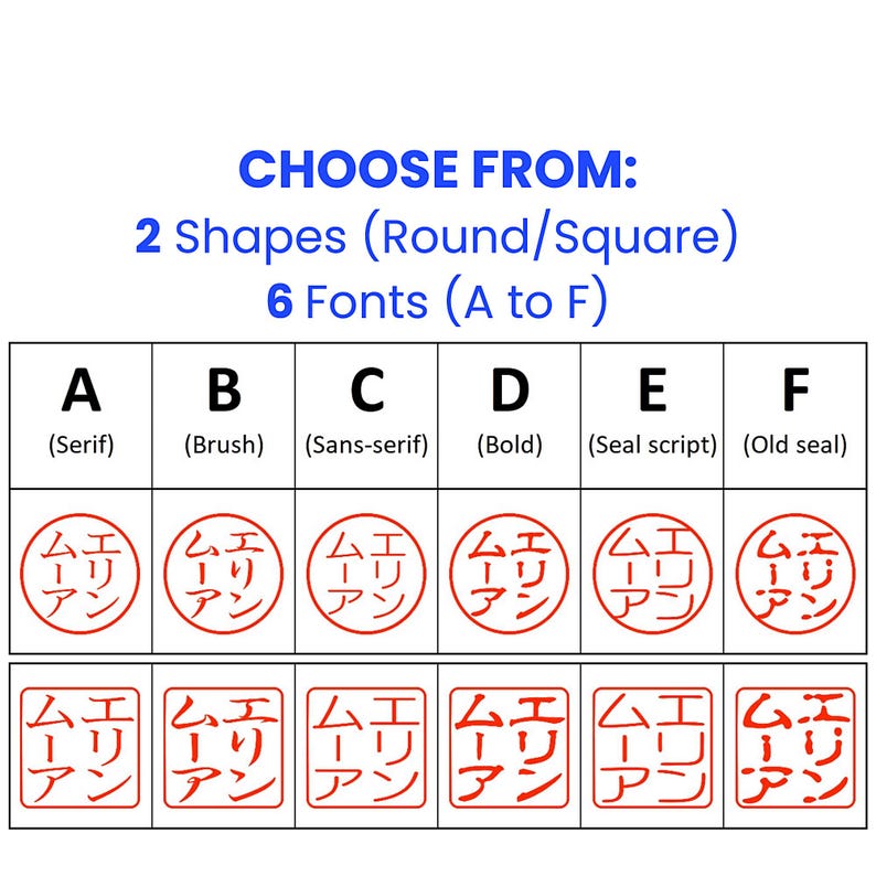 Asian Initial 2 Names Japanese Digital Stamp (custom Made Hanko) | I Transcribe to ...