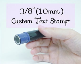 Kleiner Stempel mit individuellem Text, Mini-Selbstfärbestempel, kleiner vorgefärbter Stempel, personalisierter Text, Treuestempel, Stempel für Stammkunden, Prämienstempel, rund