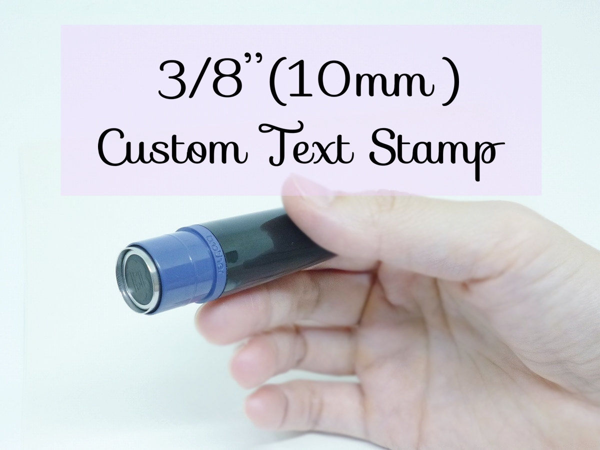 Tiny Custom Text Stamp Mini Selfinking Small Preinked Etsy