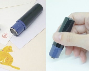 Japanese Self Ink Stamp, Monogram Kanji Stamp, Small