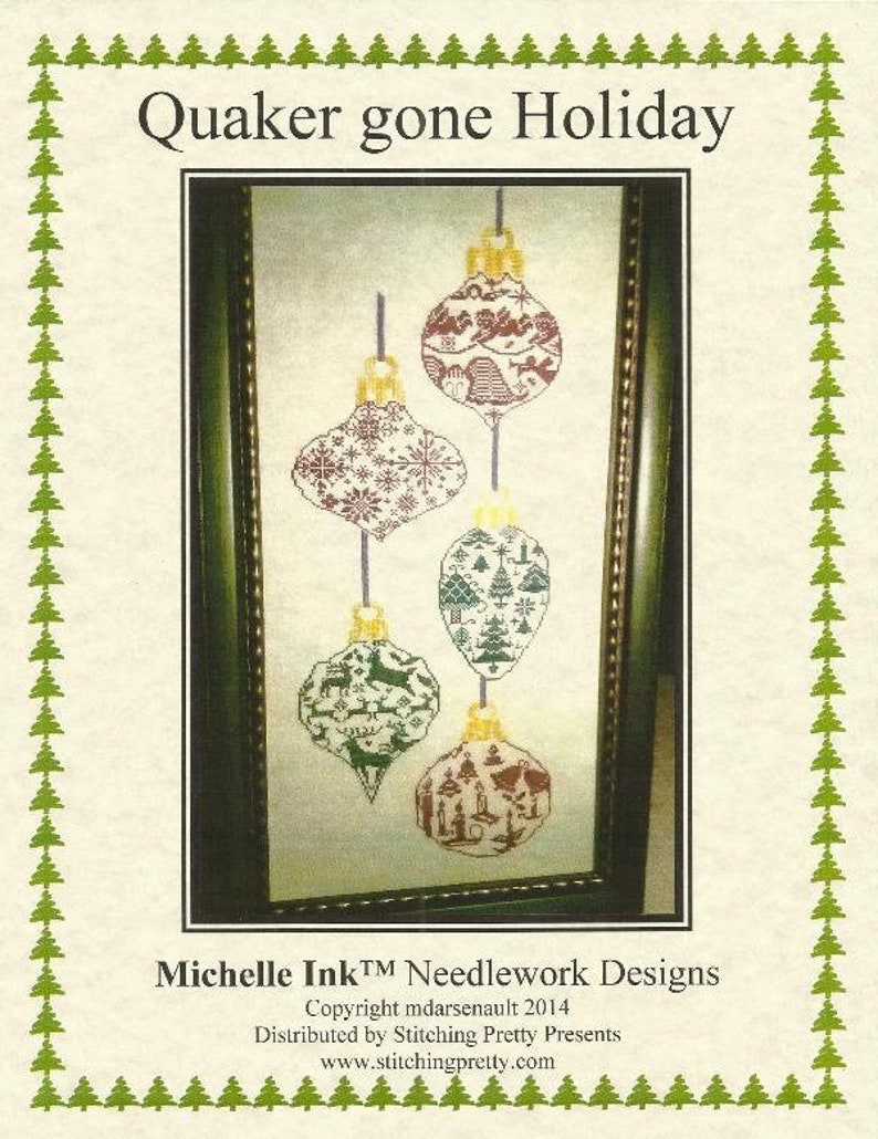 QUAKER GONE HOLIDAY Counted Cross Stitch Pattern Christmas Etsy