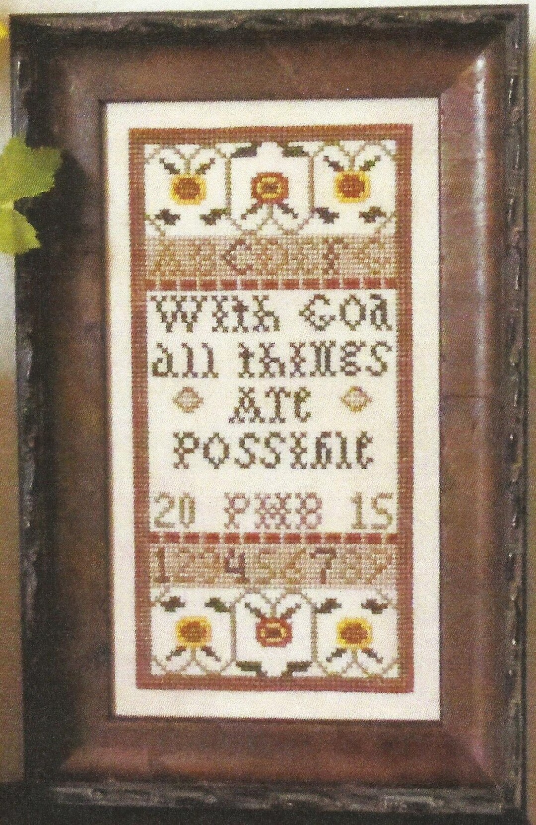 Religious Scripture Cross Stitch Pattern ALL THINGS Are POSSIBLE From ...