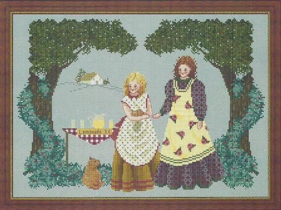 Purrfect Day For Lemonade Counted Cross Stitch Pattern Young Etsy