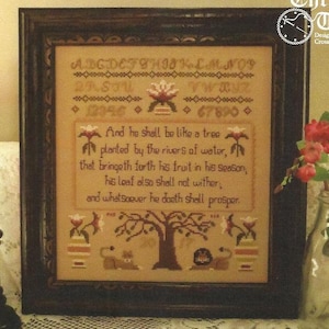 PDF INSTANT DOWNLOAD Prosperity Sampler Counted Cross Stitch Pattern - Cross Stitch Sampler - Scripture Sampler - Religious Cross Stitch