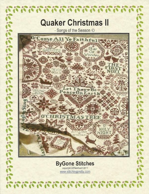 Quaker Christmas II Sampler Bygone Stitches Cross Stitch Pattern