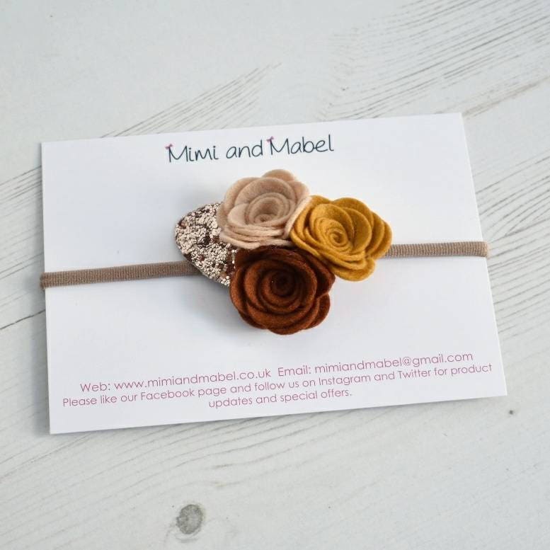 Fall Flower Headband Flower Cluster Headband Floral Crown Etsy