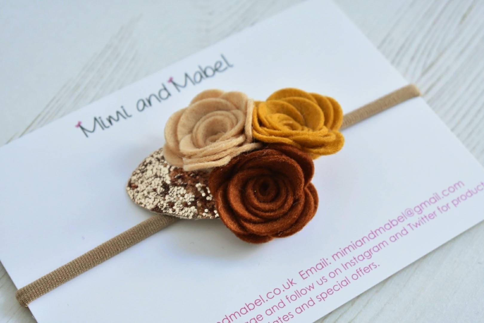 Fall Flower Headband Flower Cluster Headband Floral Crown Etsy