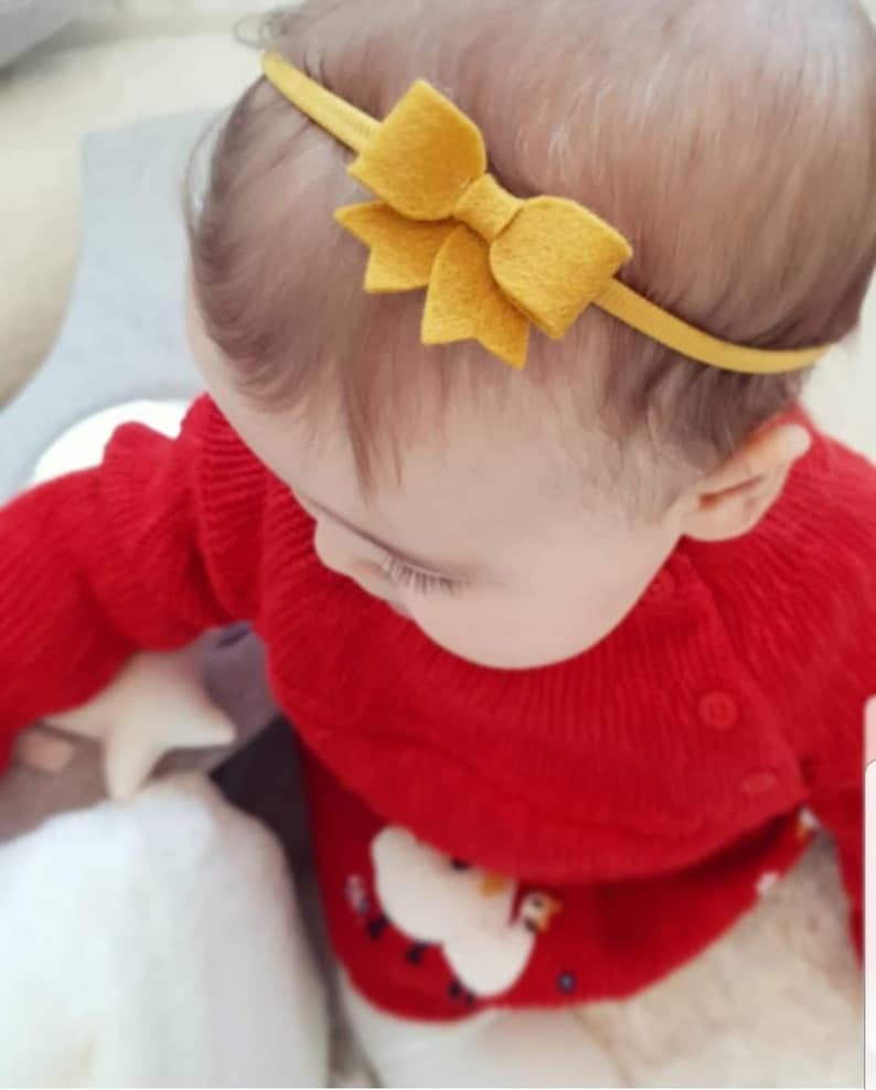 NavyMustard Baby headband set perfect for autumnfall newborns