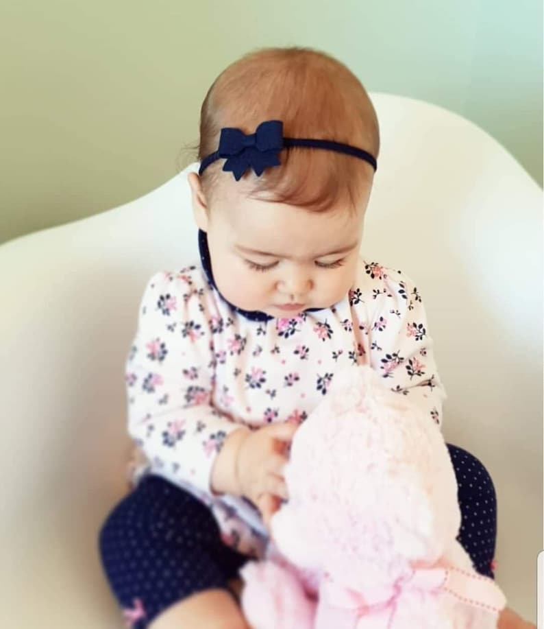 NavyMustard Baby headband set perfect for autumnfall newborns