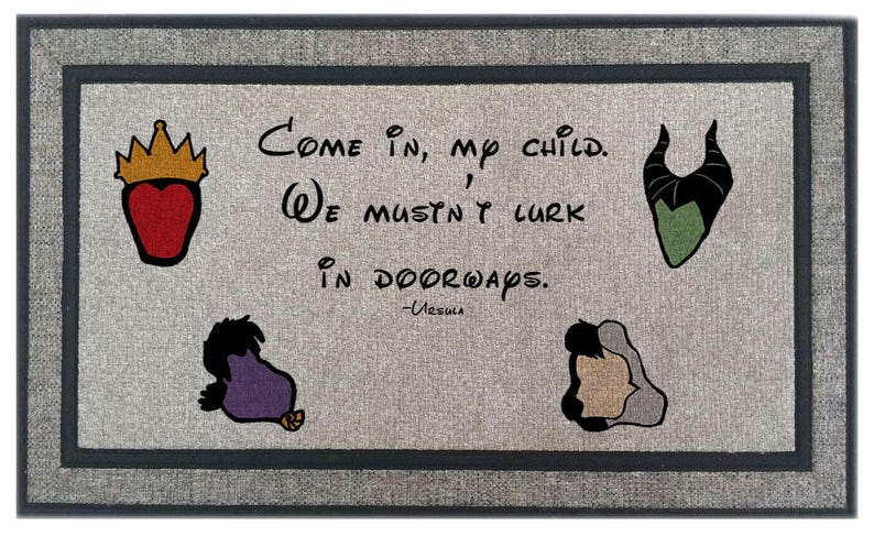 Disney Villains Inspired Door/welcome Mat - Etsy