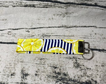 lemon keychain wristlet