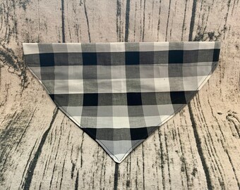 black buffalo plaid dog bandana