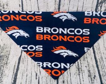 Blue Denver Broncos dog bandana, denver broncos dog bandana